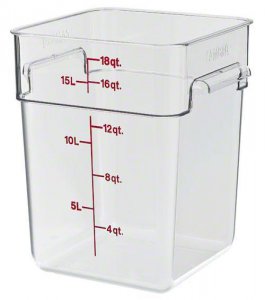 Cambro Camsquare Saklama Kabı, 17.2 L  18SFSCW